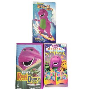 Barney's VHS Movie Lot Beach Party Read Dance With Me Musical Scrapbook